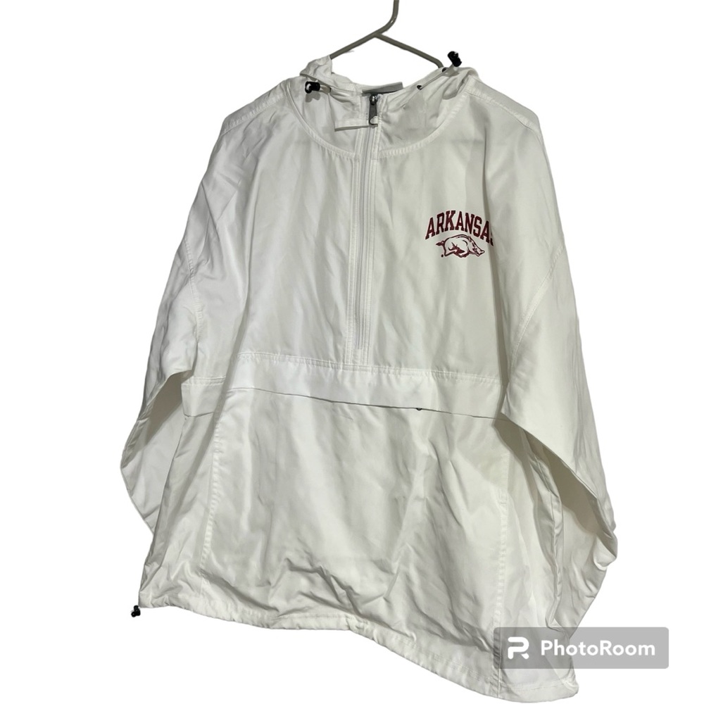 Champion Arizona Razorbacks White Windbreaker, Size XL